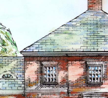 Architectural Illustration in colored pencil and pastel